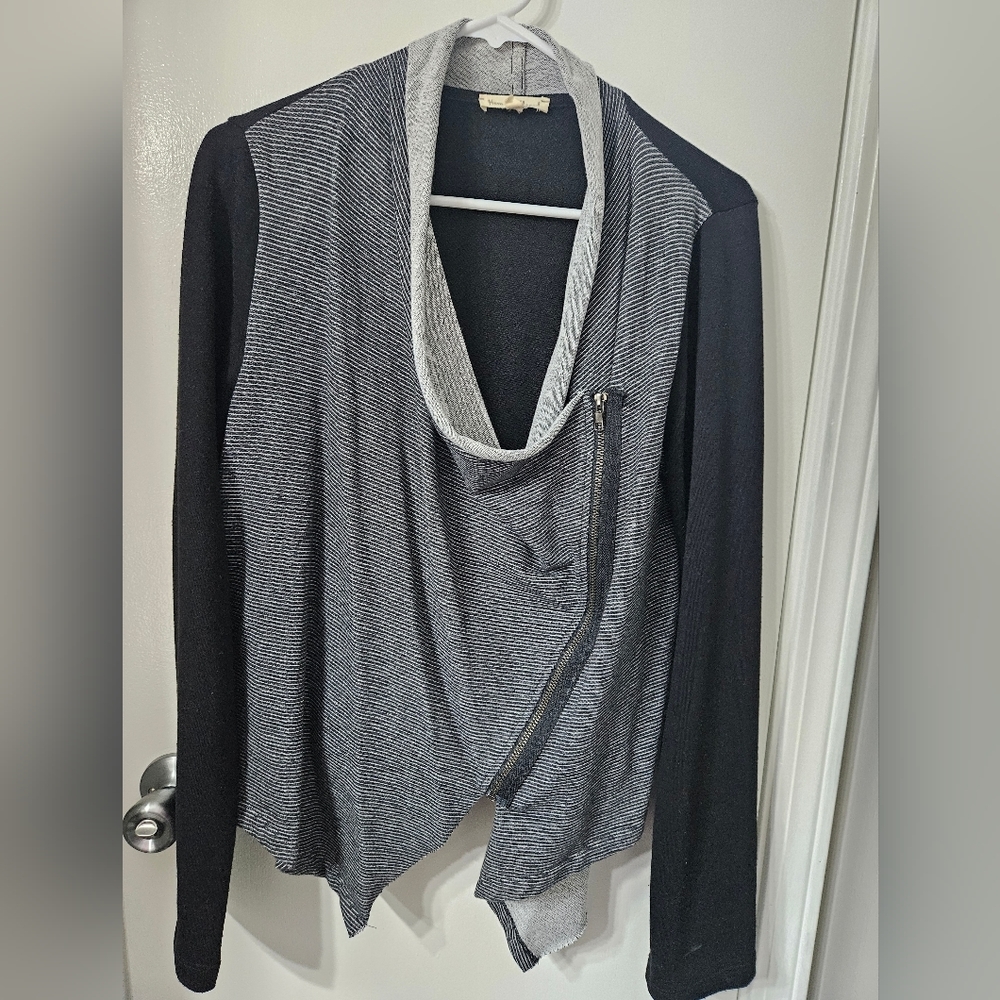 Black zippered women's long sleeve shirt  or jacket